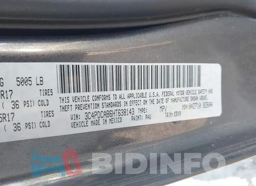 3C4PDCAB6HT638143 Photo# 9