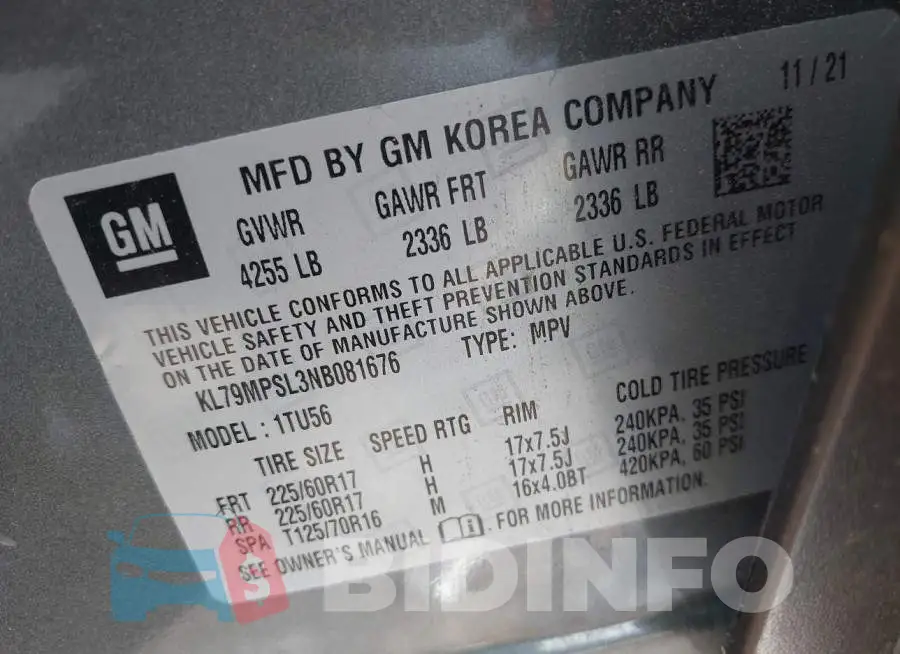KL79MPSL3NB081676 Photo# 9