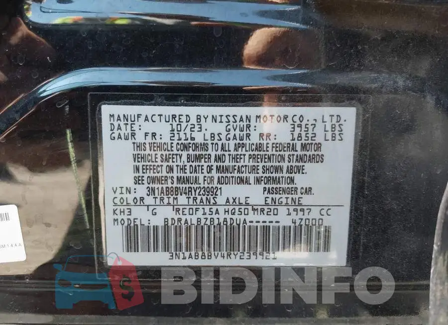 3N1AB8BV4RY239921 Photo# 9