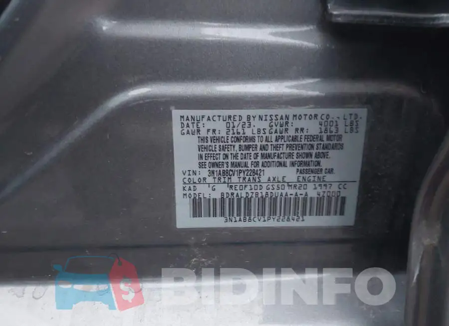 3N1AB8CV1PY228421 Photo# 9