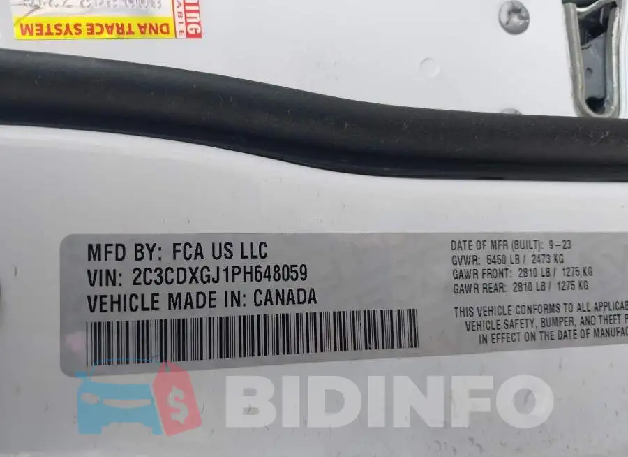 2C3CDXGJ1PH648059 Photo# 9