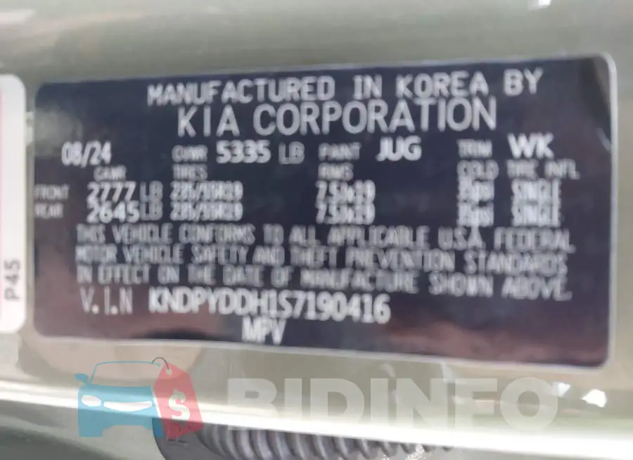KNDPYDDH1S7190416 Photo# 9