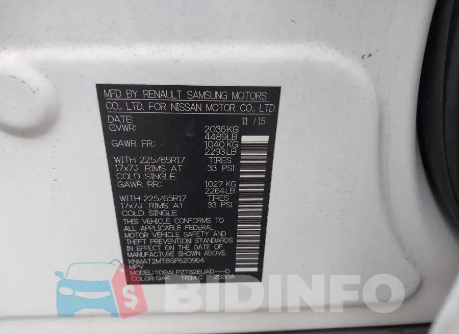 KNMAT2MT8GP620964 Photo# 9