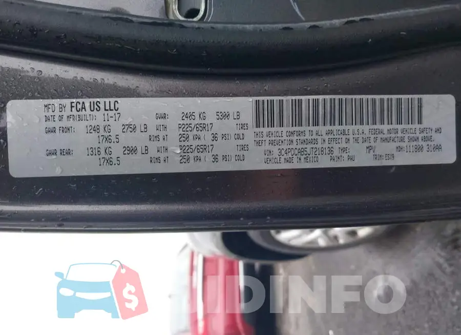 3C4PDCAB5JT218136 Photo# 9