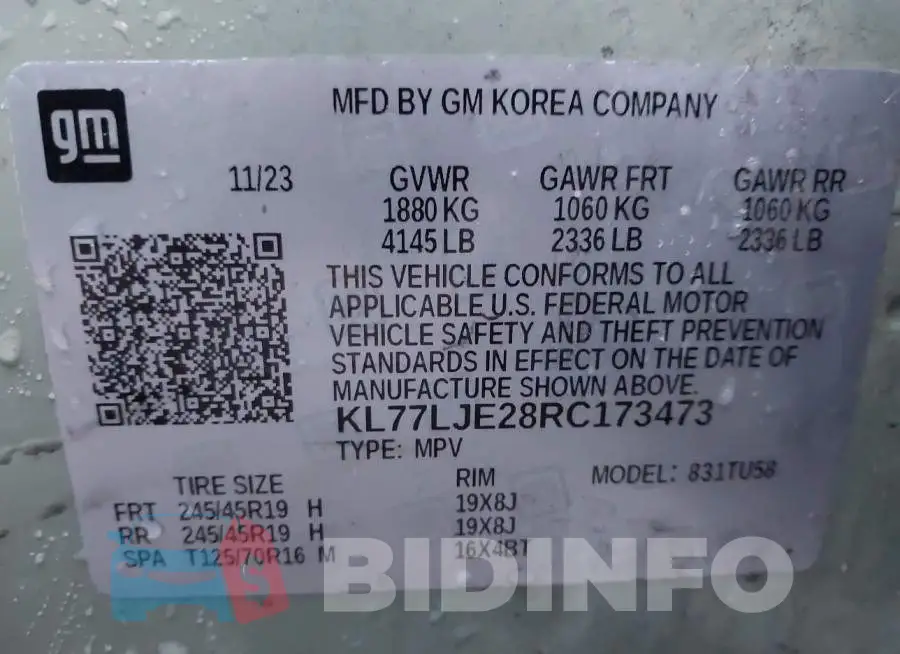KL77LJE28RC173473 Photo# 9