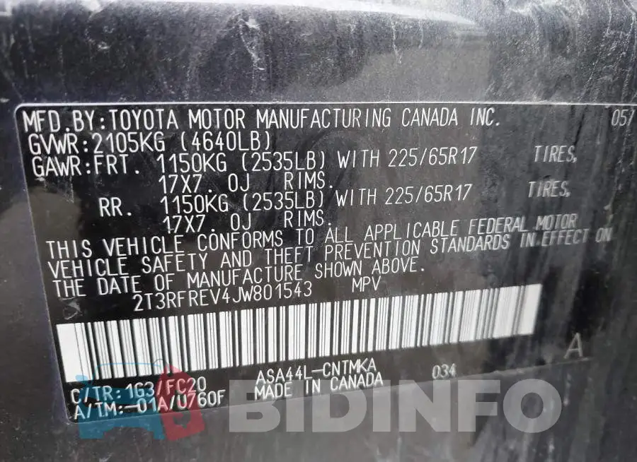 2T3RFREV4JW801543 Photo# 9