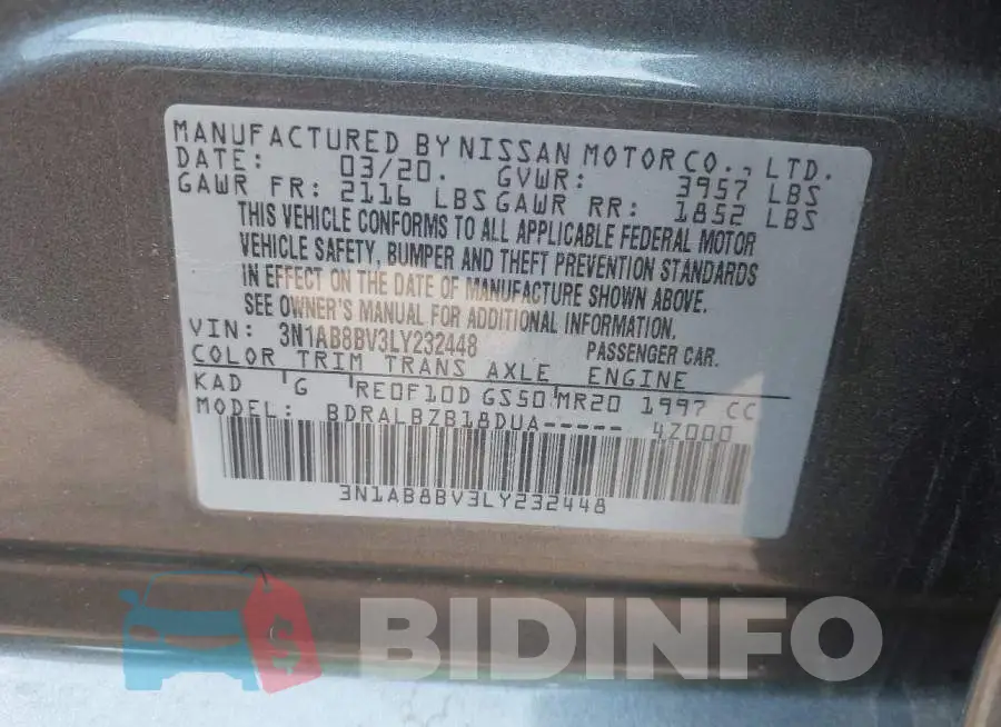 3N1AB8BV3LY232448 Photo# 9
