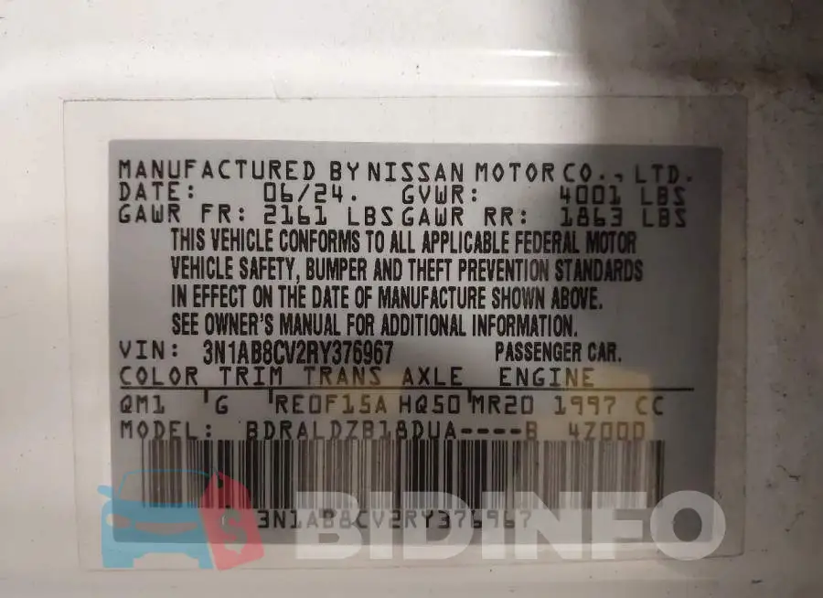 3N1AB8CV2RY376967 Photo# 9
