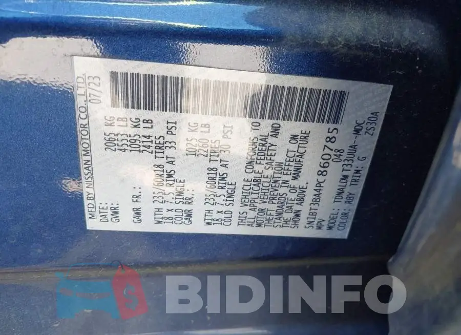 5N1BT3BA4PC860785 Photo# 9