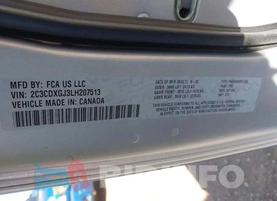 2C3CDXGJ3LH207513 Photo# 9