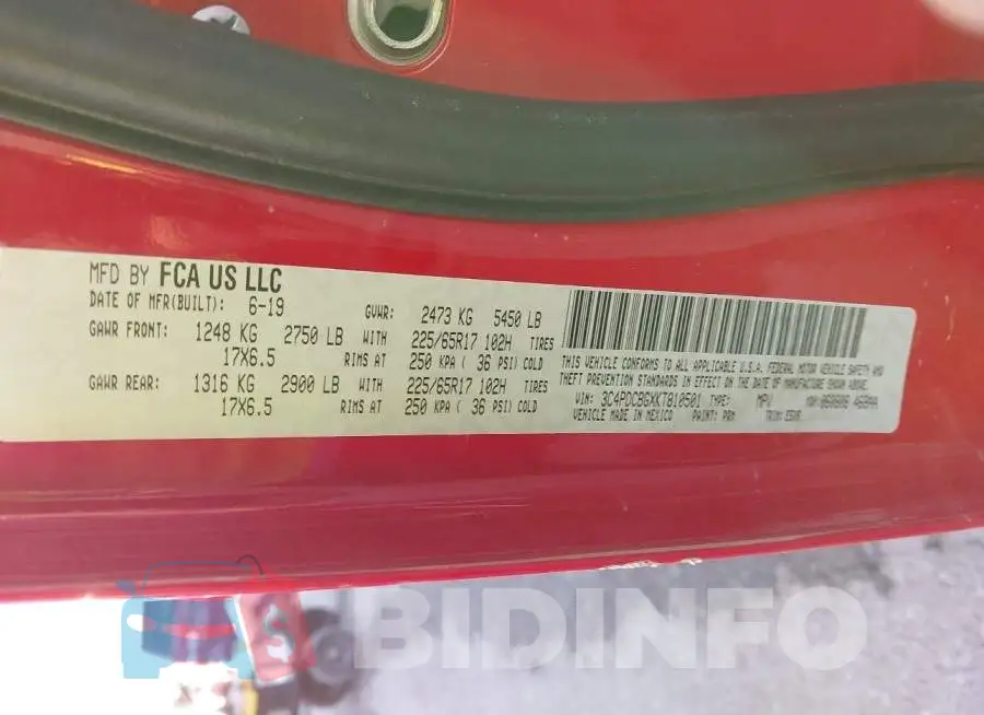 3C4PDCBGXKT810501 Photo# 9
