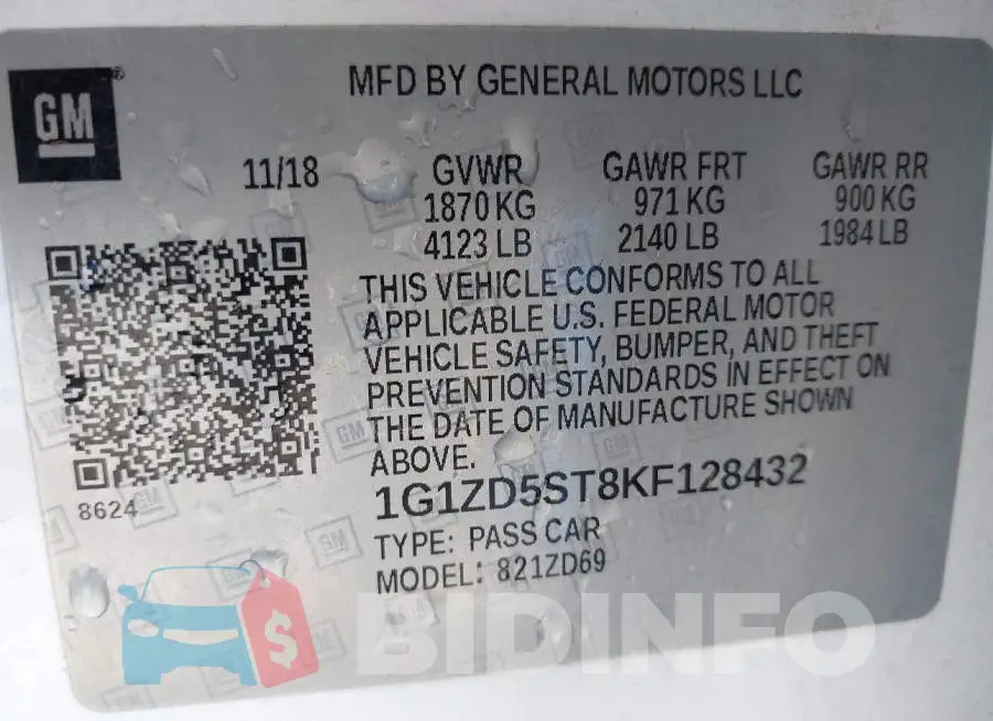 1G1ZD5ST8KF128432 Photo# 9