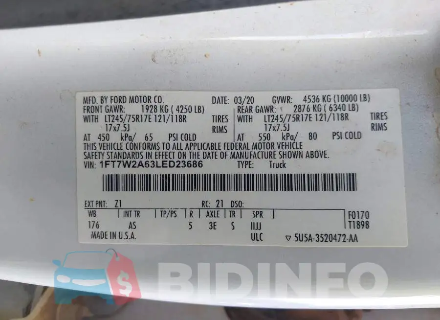 1FT7W2A63LED23686 Photo# 9