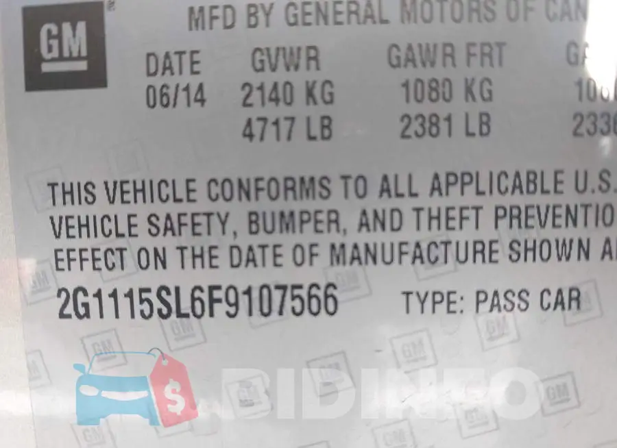 2G1115SL6F9107566 Photo# 9