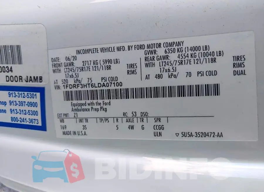 1FDRF3HT6LDA07100 Photo# 8