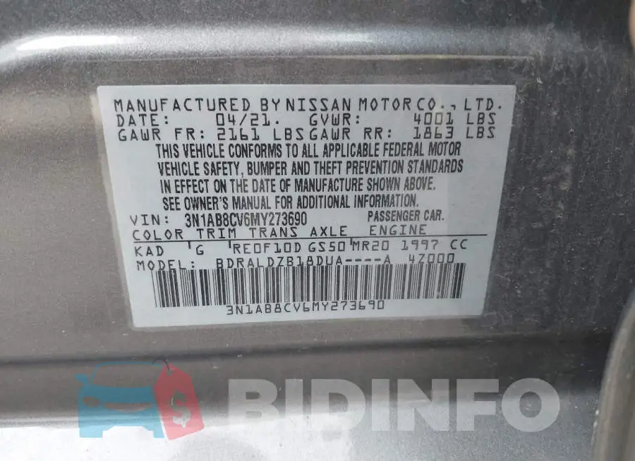 3N1AB8CV6MY273690 Photo# 9