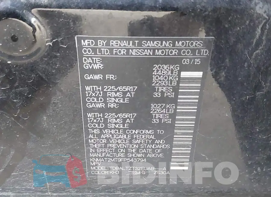 KNMAT2MT9FP543794 Photo# 9
