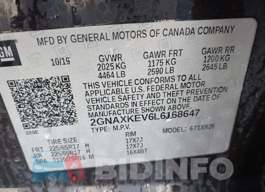 2GNAXKEV6L6168647 Photo# 9