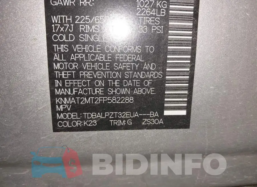 KNMAT2MT2FP582288 Photo# 9
