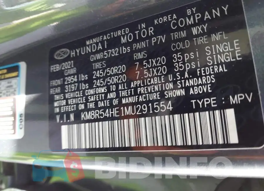 KM8R54HE1MU291554 Photo# 9