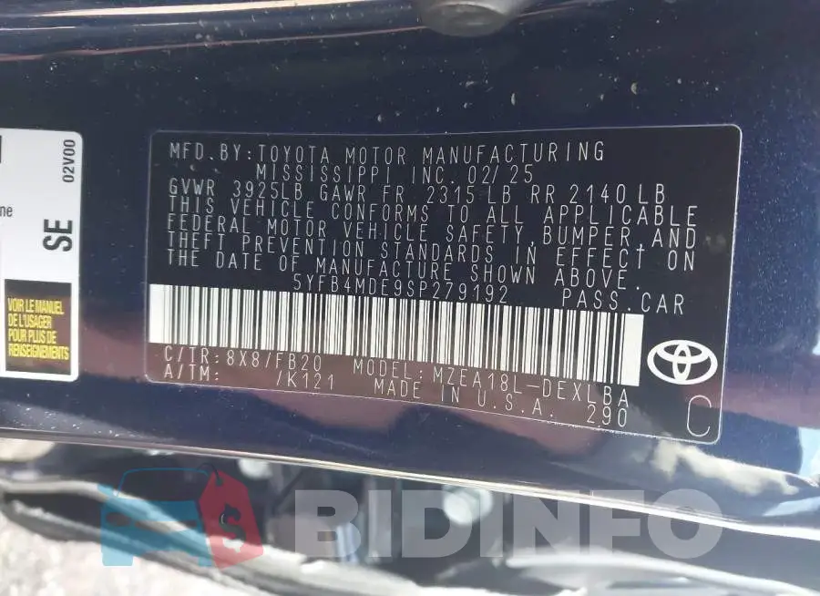 5YFB4MDE9SP279192 Photo# 9