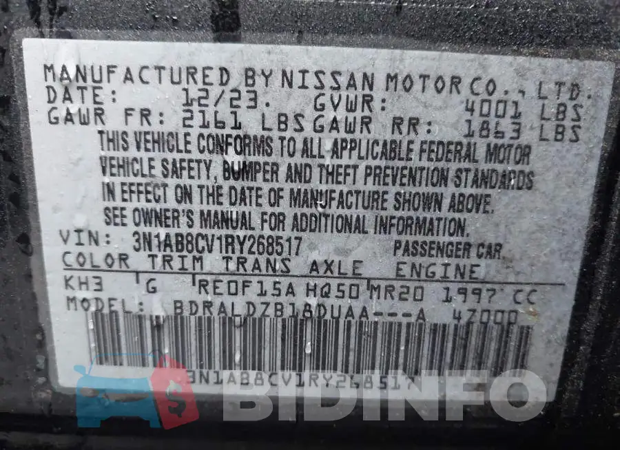 3N1AB8CV1RY268517 Photo# 9