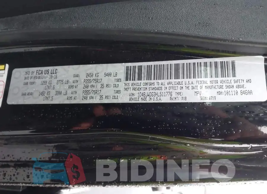 1C4BJWDG3HL511776 Photo# 9