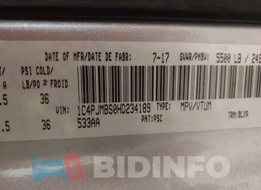 1C4PJMBS0HD234189 Photo# 9