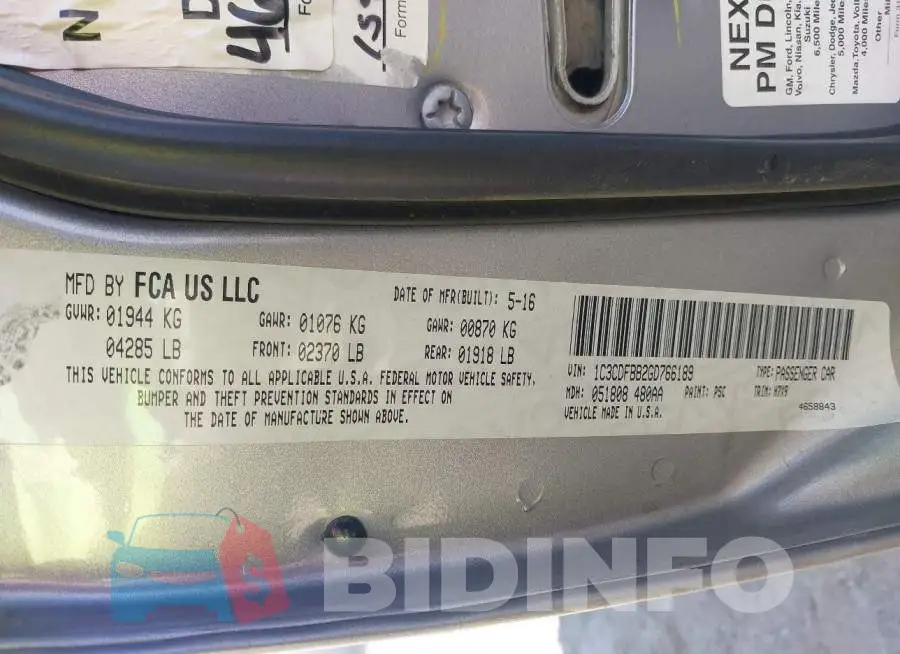 1C3CDFBB2GD766189 Photo# 9