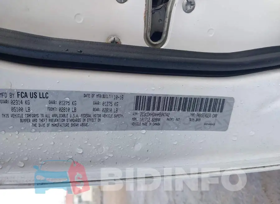 2C3CDXHGXHH504742 Photo# 9