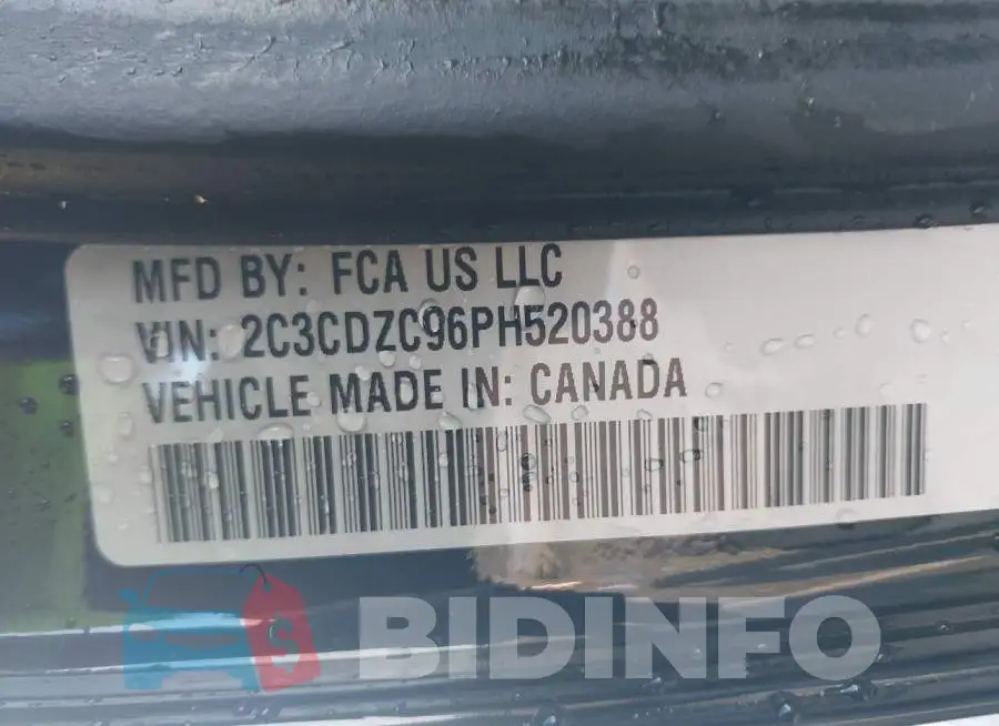 2C3CDZC96PH520388 Photo# 9
