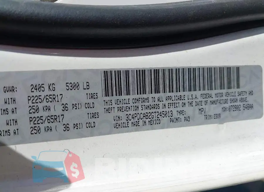 3C4PDCAB2GT245013 Photo# 9