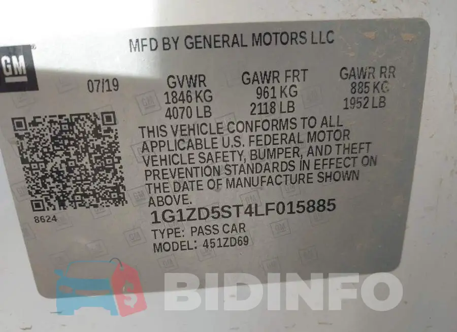1G1ZD5ST4LF015885 Photo# 9