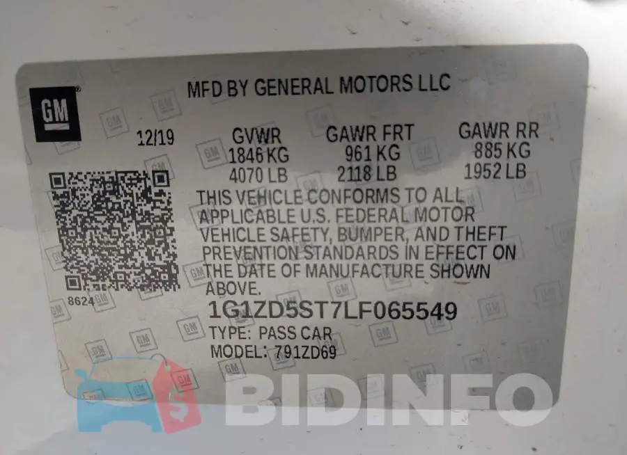 1G1ZD5ST7LF065549 Photo# 9