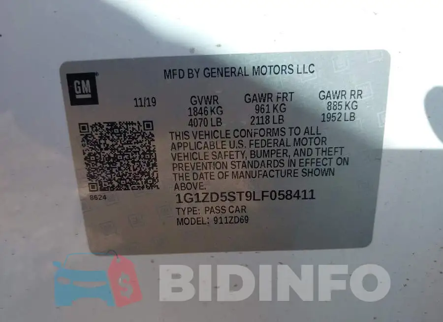 1G1ZD5ST9LF058411 Photo# 9