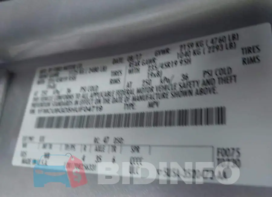 1FMCU9GD5HUF04719 Photo# 9