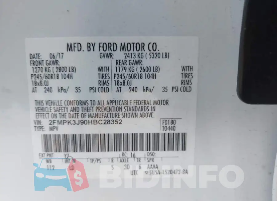 2FMPK3J90HBC28352 Photo# 9