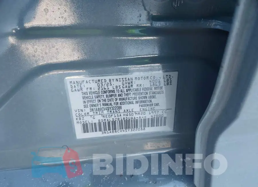 3N1AB8CV4SY322088 Photo# 9
