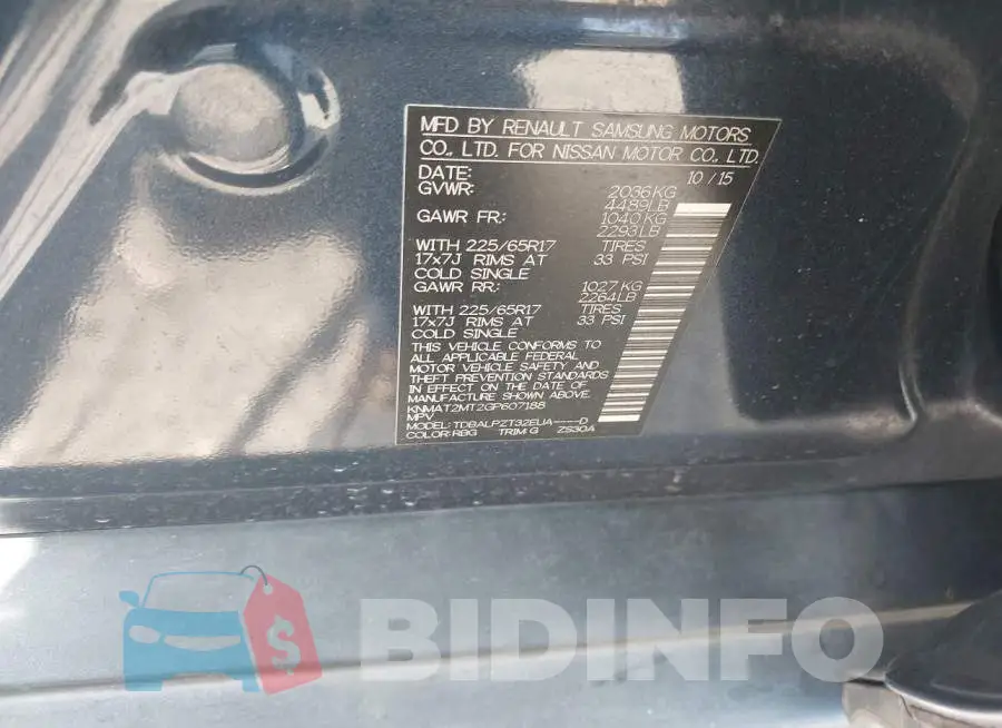 KNMAT2MT2GP607188 Photo# 9