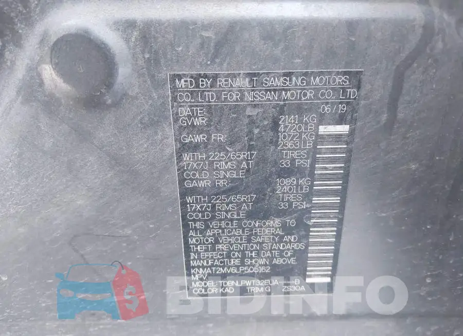KNMAT2MV6LP505162 Photo# 9