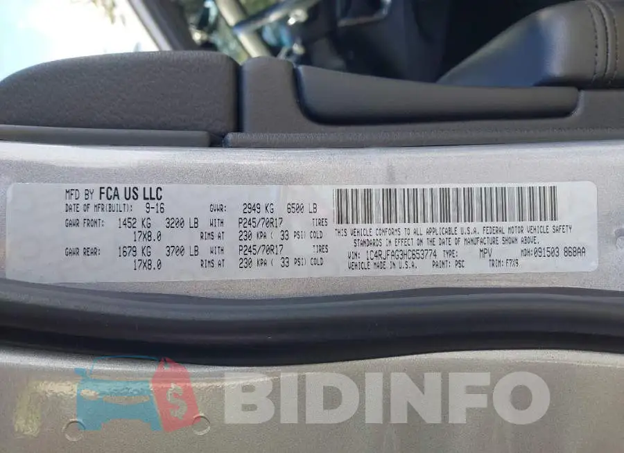 1C4RJFAG3HC653774 Photo# 9