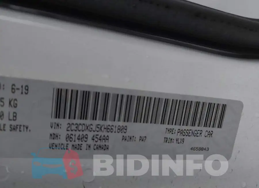 2C3CDXGJ5KH661809 Photo# 9