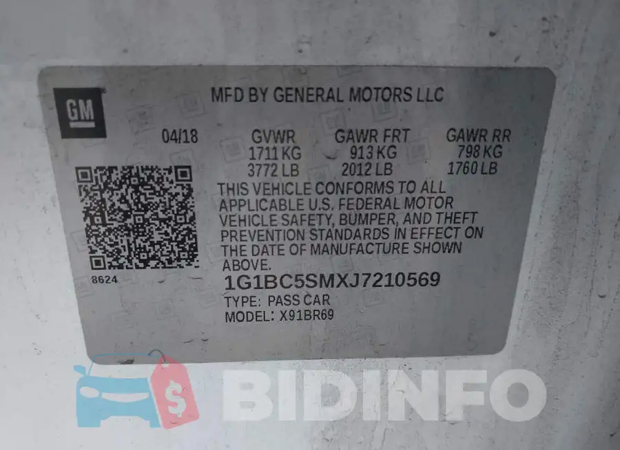 1G1BC5SMXJ7210569 Photo# 9