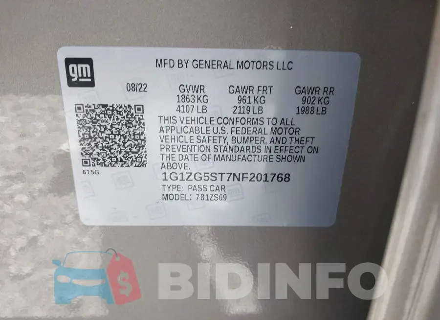 1G1ZG5ST7NF201768 Photo# 9