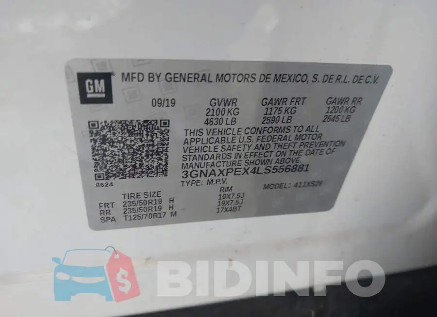 3GNAXPEX4LS556881 Photo# 9