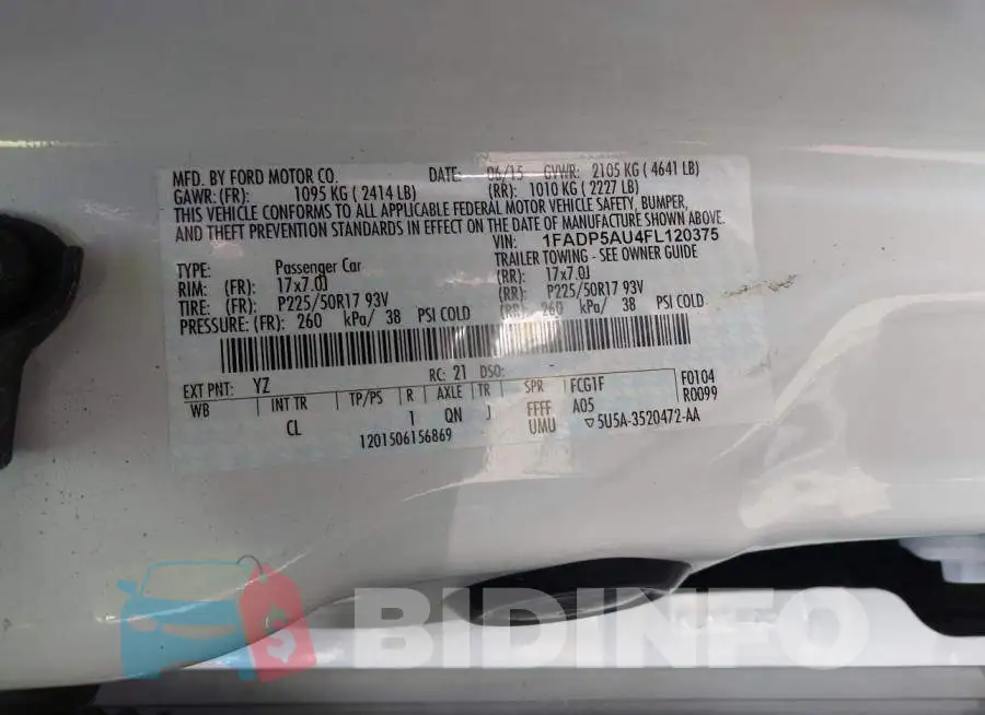 1FADP5AU4FL120375 Photo# 9
