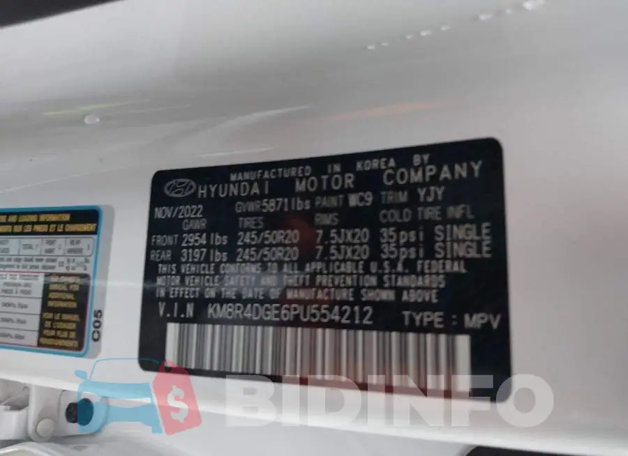 KM8R4DGE6PU554212 Photo# 9