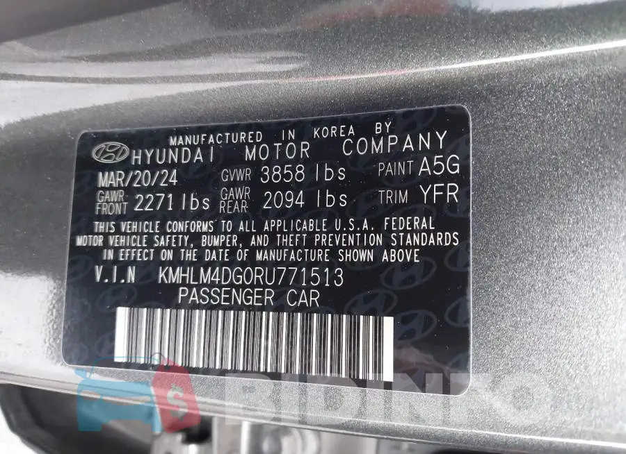 KMHLM4DG0RU771513 Photo# 9