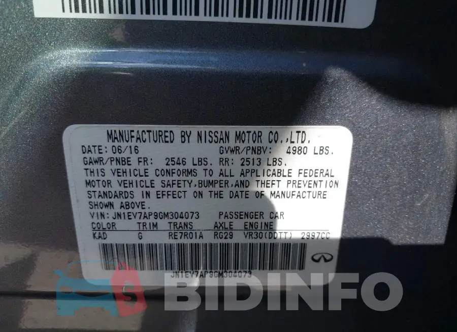 JN1EV7AP9GM304073 Photo# 9