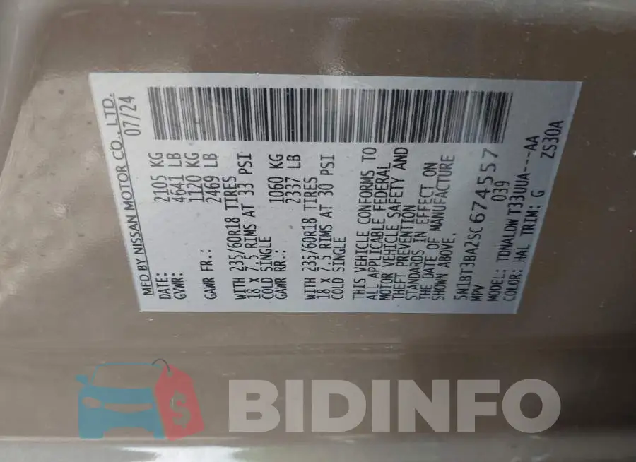 5N1BT3BA2SC674557 Photo# 9